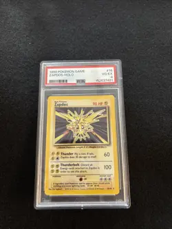 1999 Pokemon TCG Zapdos Holo Rare Card Base Set 16/102 PSA 4 Rare - Image 1