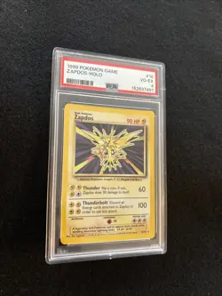 1999 Pokemon TCG Zapdos Holo Rare Card Base Set 16/102 PSA 4 Rare - Image 2