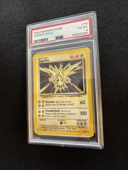 1999 Pokemon TCG Zapdos Holo Rare Card Base Set 16/102 PSA 4 Rare - Image 3