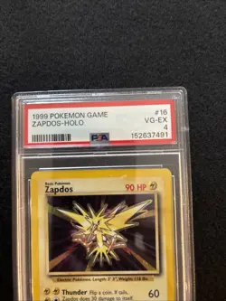 1999 Pokemon TCG Zapdos Holo Rare Card Base Set 16/102 PSA 4 Rare - Image 4