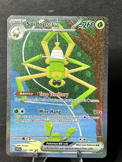 Pokemon TCG Spidops EX Scarlet & Violet Base Set Illustration Rare Card 243/198 - Image 1