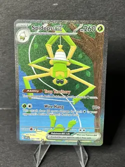Pokemon TCG Spidops EX Scarlet & Violet Base Set Illustration Rare Card 243/198 - Image 2