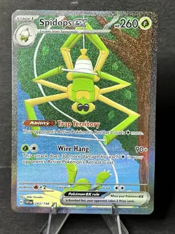 Pokemon TCG Spidops EX Scarlet & Violet Base Set Illustration Rare Card 243/198 - Image 5
