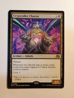 Cryptcaller Chariot 0080 Mtg Magic The Gathering Regular Rare DFT NM - Image 1
