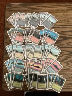 Mtg 4th Edition Basic Land Lot x60 Magic the Gathering 4th Land 4x Each Art - Image 1