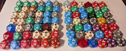 MTG spindown D20 dice lot of 84. Various sets, years, and colors! - Image 1