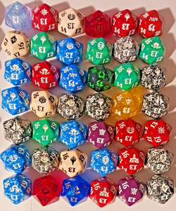 MTG spindown D20 dice lot of 84. Various sets, years, and colors! - Image 3
