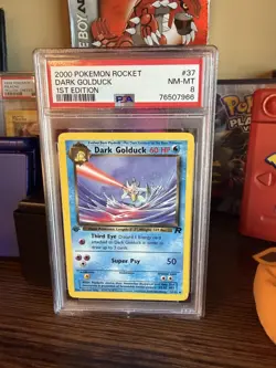 Pokemon Team Rocket 1st Edition Dark Golduck 37/82 - PSA 8 NM-MT! WOTC! - Image 1