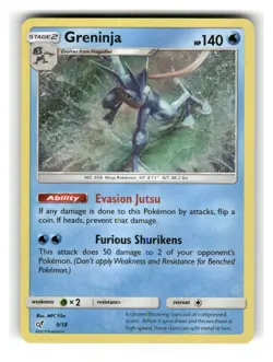 Greninja 9/9 Ultra Rare Detective Pikachu Holo Lightly Played - Image 1