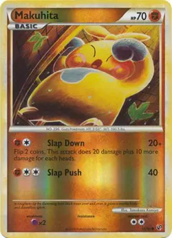 Makuhita 55/90 HGSS Undaunted REVERSE HOLO MINT! Pokemon - Image 1