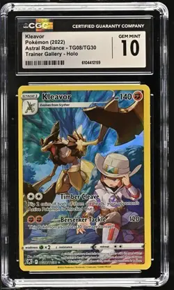 Kleavor TG08/TG30 2022 Pokemon Astral Radiance Trainer Gallery Holo CGC GEM 10 - Image 1