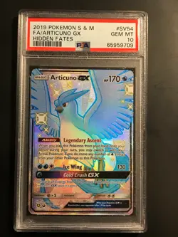 PSA 10 Articuno GX SV54/SV94 Hidden Fates Pokemon 2019 - Image 1