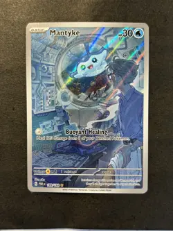 Pokemon TCG Mantyke Paradox Rift 189/182 Holo Illustration Rare - Image 1