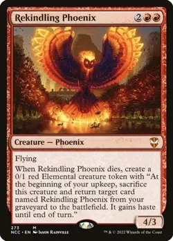 MTG - Rekindling Phoenix - Streets of New Capenna Commander - X1 - (LP) - - Image 1