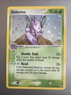 Nidorino - 41/112 - FireRed & LeafGreen - Reverse Holo - Pokemon - 2004 Vintage - Image 1