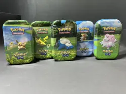 Pokemon TCG Pokemon GO Mini Tins - Full Art Set (5 tins brand new and sealed) - Image 1