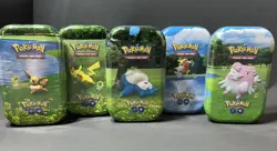 Pokemon TCG Pokemon GO Mini Tins - Full Art Set (5 tins brand new and sealed) - Image 2