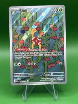 Pokemon TCG Shuckle 136/132 Me01: Mega Evolution Illustration Rare Alt Art Holo - Image 1