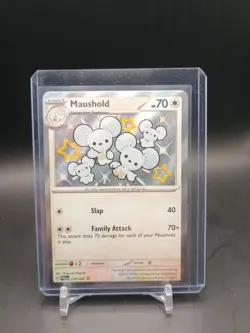 Maushold 210/091 SV: Paldean Fates Shiny Rare Holo English Pokemon TCG - Image 1