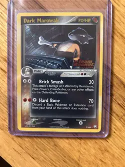 Pokemon TCG Dark Marowak 7/109 Team Rocket Returns Holo Stamped - LP - Image 1