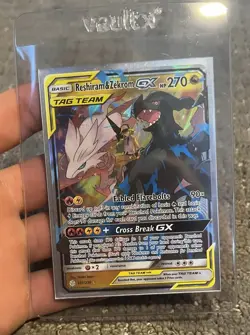 Pokemon TCG Reshiram & Zekrom GX 157/236 Cosmic Eclipse Ultra Rare S&M - Image 1