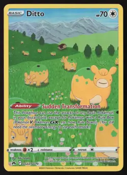Ditto GG22/GG70 Holo Crown Zenith Galarian Gallery Pokemon NM - Image 1