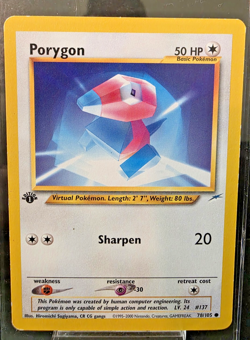 Pokemon TCG Porygon 1st Edition Neo Destiny 78/105 Common LP - Image 1