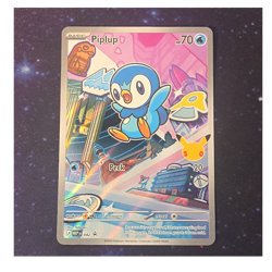 Pokemon Piplup 70 HP 098/094 Me02: Phantasmal Flames Holo Illustration Rare - Image 1