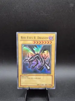 Yu-Gi-Oh Red-Eyes B. Dragon Ultra Rare 1st Edition SDJ-001 LP Crazy Holo Bleed - Image 1