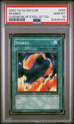 2002 Yu-Gi-Oh! Sparks LOB 1st Edition Common PSA 10 - Image 1