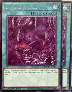 2X Yugioh Zombie World MZMU-EN109 - Rare - 1st Edition NM - Image 1