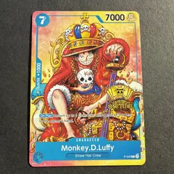 Monkey.D.Luffy (2nd Anniversary Stamped Promo) P-043 One Piece Promotion NM - Image 1