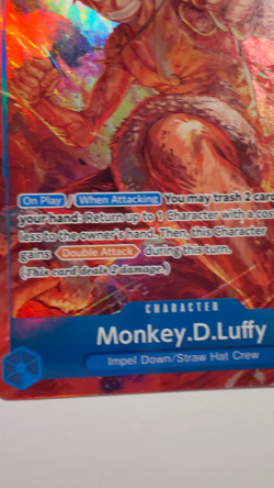 Monkey D Luffy (062) OP02-062 Alt Alternative Art SR Paramount War One Piece - Image 2
