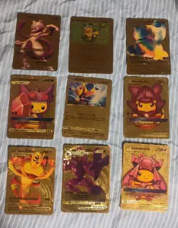 18 Pokemon Gold Foil Fan Art Cards - Image 3