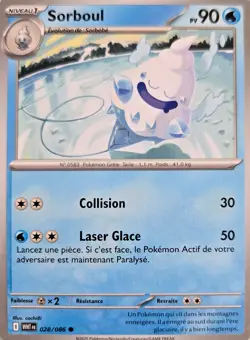 Carte Pokemon SORBOUL 028/086 EV10.5 flamme blanche FR - Image 1