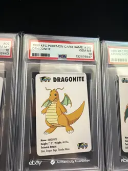 1998 KFC Pokemon Gem MT PSA10 6 Cards Card Game🔥Nintendo RARE CHARIZARD - Image 3