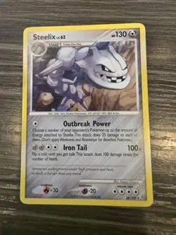 STEELIX 28/100 RARE STORMFRONT POKEMON Card - LP - Image 1