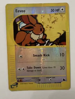 Pokemon Card- Eevee -Skyridge-Reverse Holo-54/144-Rare-ENG-Poor - Image 1
