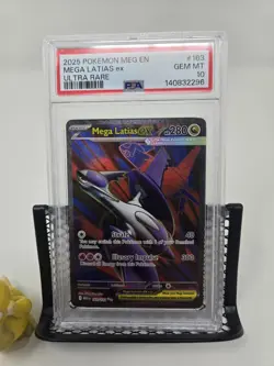 Mega Latias EX Full Art Holo Card 163/132 Mega Evolution ME01 PSA 10 - Image 1