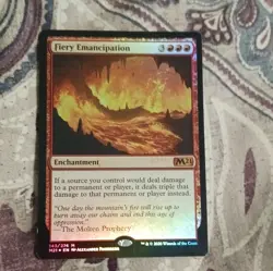 Wizards Fiery Emancipation Core Set 2021 Mythic Enchantment Red 143 Foil - Image 1