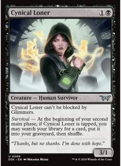 Cynical Loner (Foil) 89 MTG NM - Duskmourn: House of Horror - Image 1