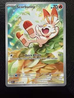 Pokemon TCG Scorbunny 225/217 Illustration Rare Holo Ascended Heroes NM - Image 1