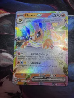 Pokemon TCG Flareon ex 014/131 Prismatic Evolutions Double Rare Holo 270HP - Image 1