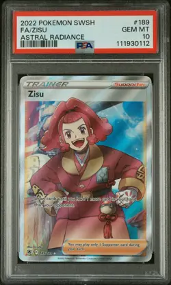 PSA 10 2022 POKEMON SWORD & SHIELD ASTRAL RADIANCE #189 FA/ZISU ASTRAL RADIANCE - Image 1