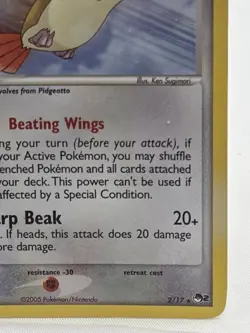Pokemon TCG Pidgeot 2/17 Holo Rare Card 2005 Stage 2 - Image 4