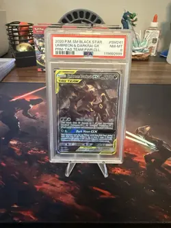 Pokemon TCG Umbreon & Darkrai GX SM241 Sun & Moon Promo PSA 8 - Image 1