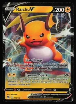 2022 SWORD & SHIELD - BRILLIANT STARS RAICHU V BASIC/RARE HOLO V #45 - Image 1