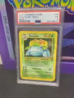 2000 POKEMON BASE SET 2 #18 VENUSAUR-HOLO PSA 5 - Image 1