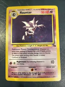 Pokemon TCG Haunter 6/62 Fossil Unlimited Holo Rare - Image 1