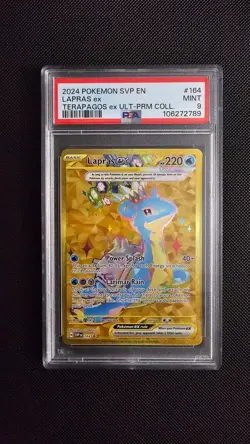 2024 POKEMON SVP EN-SV BLACK STAR 164 LAPRAS EX TERAPAGOS ex ULTRA-PREMIUM PSA 9 - Image 1